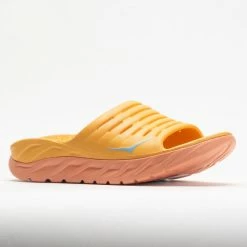 HOKA Ora Recovery Slide Unisex Amber Yellow/Shell Coral Sandals & Slides