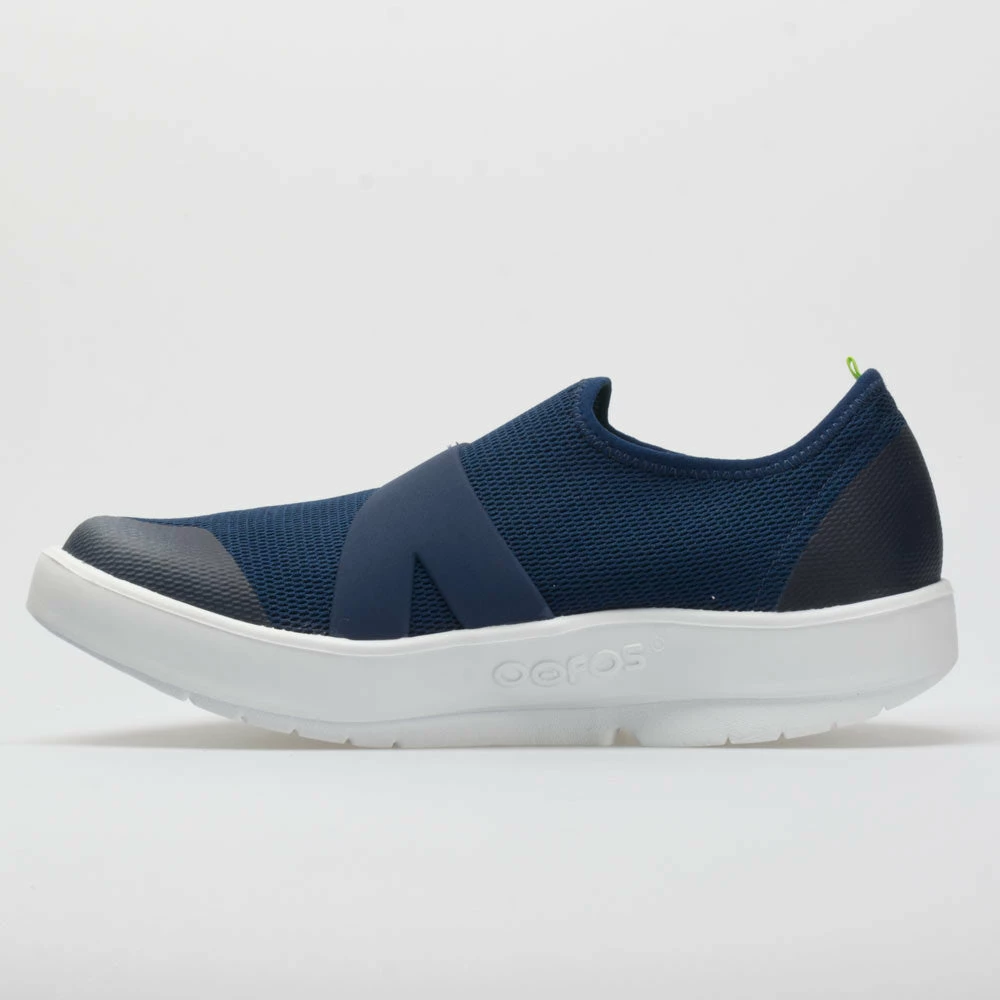 OOFOS OOmg Low Men's White/Navy 4 OOFOS OOmg Low Men's White/Navy