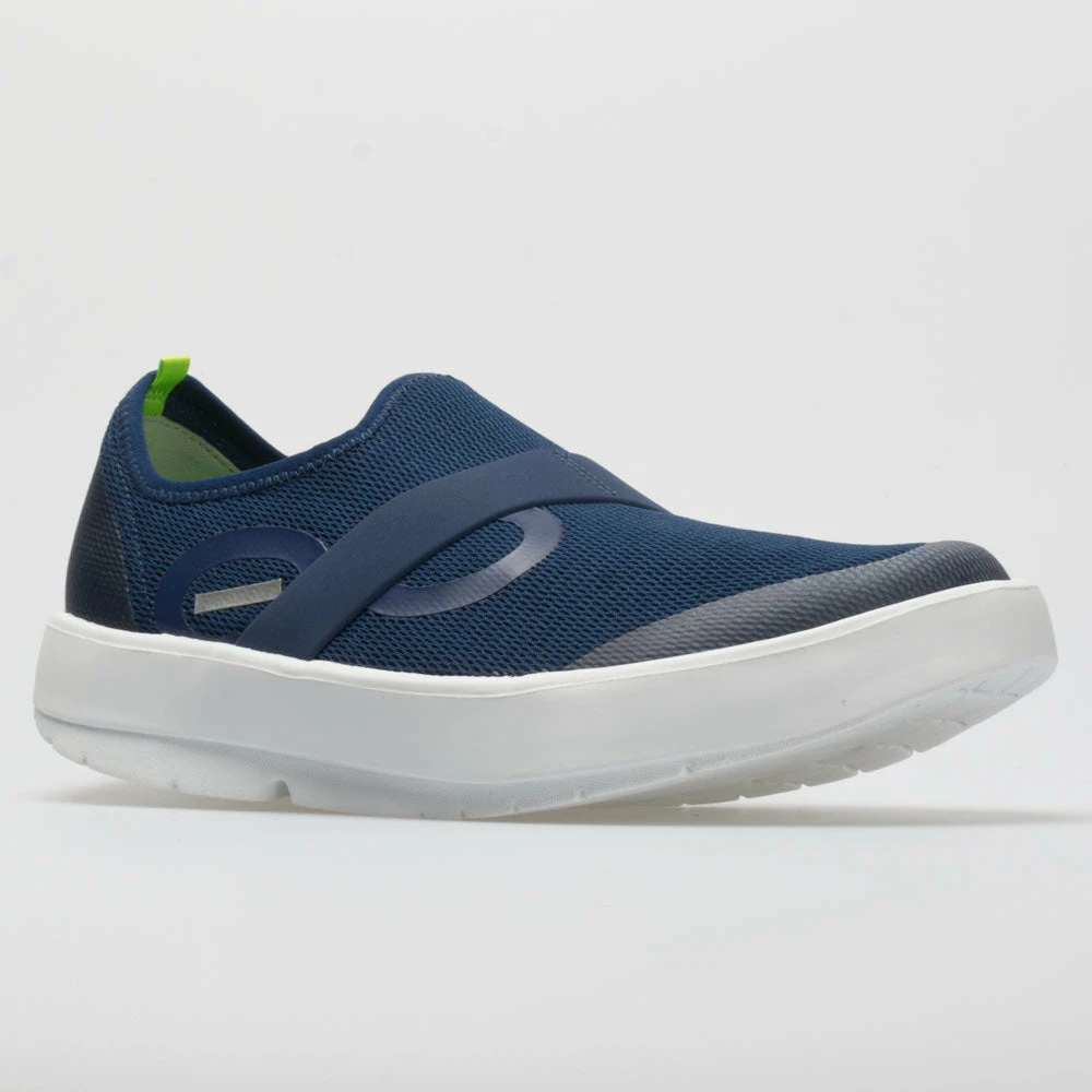 OOFOS OOmg Low Men's White/Navy 7 OOFOS OOmg Low Men's White/Navy