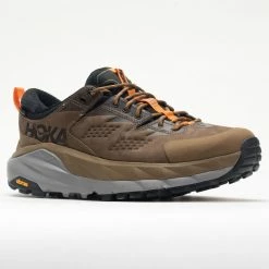Hoka One One Kaha Low GTX Men's Otter/Persimmon Orange Hiking Shoes