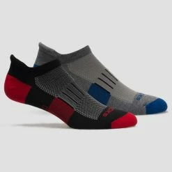 Brooks Ghost Midweight No Show Tab Socks 2 Pack