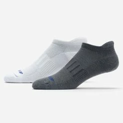 Brooks Ghost Midweight No Show Tab Socks 2 Pack