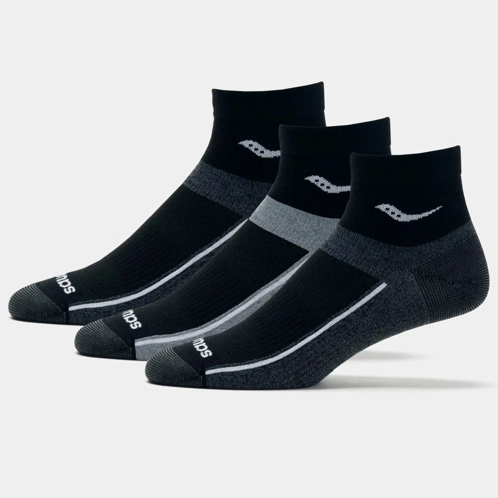 Saucony Inferno Ultralight Quarter Socks 3 Pack 3 Saucony Inferno Ultralight Quarter Socks 3 Pack