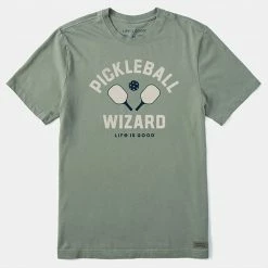 Men's Clothing Life Is Good Pickleball Wizard Tee Men's