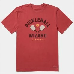 Men's Clothing Life Is Good Pickleball Wizard Tee Men's