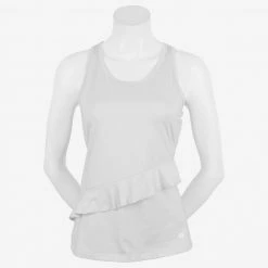Women's Clothing Fila Ruffles & Stripes Ruffle Racerback Tank Women's