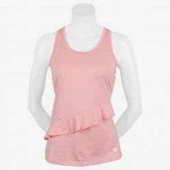 Women's Clothing Fila Ruffles & Stripes Ruffle Racerback Tank Women's