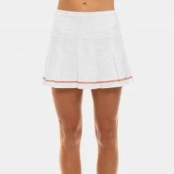 Women's Clothing Lucky In Love The Whites Long Micro Tuck Pleat Skirt Women's