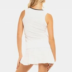 Women's Clothing Lucky In Love The Whites Mesh Love Tank Women's