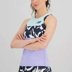 New Balance Printed Tournament Racerfront Tank Women's Women's Clothing